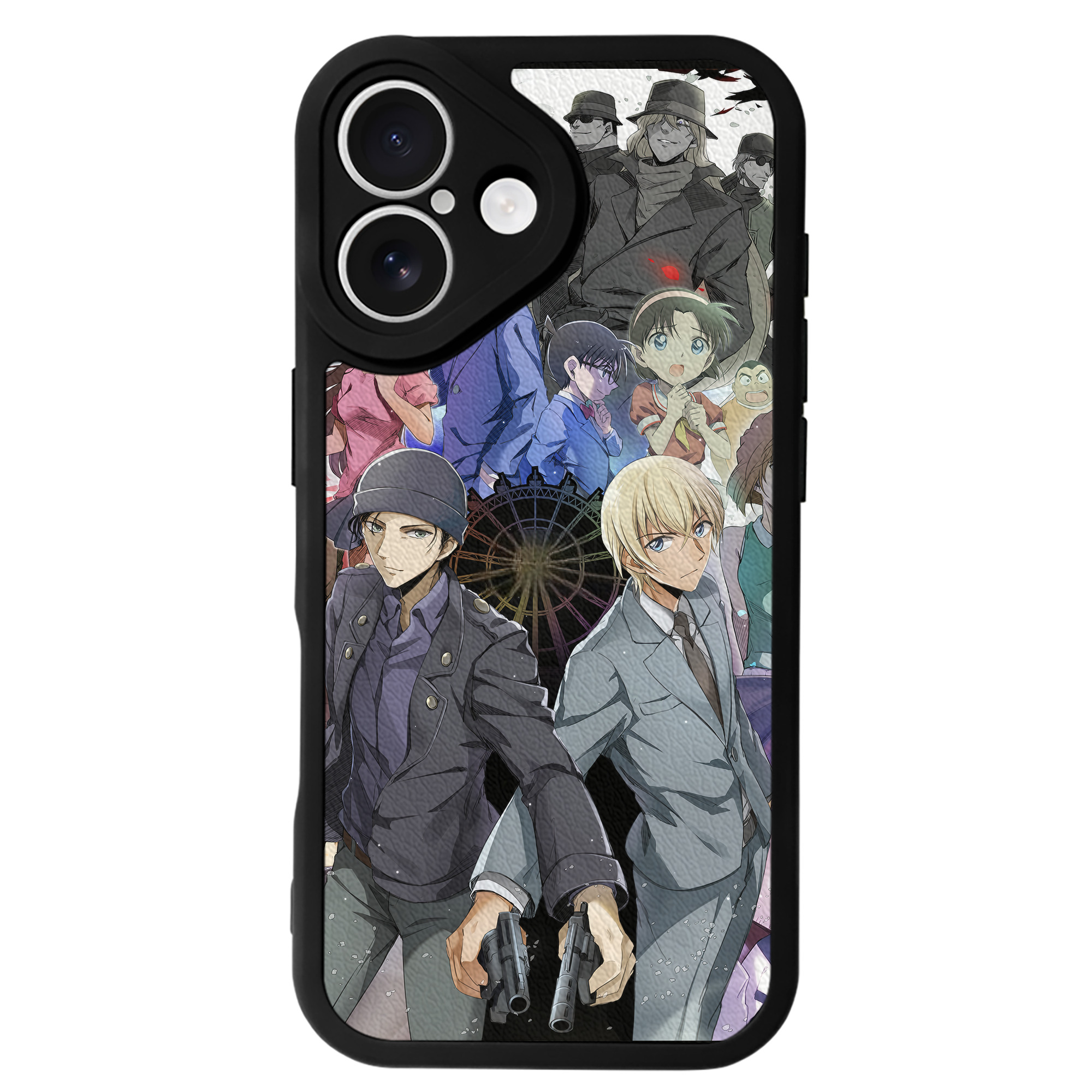 （画像用） 名探偵コナン Detective Conan 【iPhone 16シリーズ対応】シリコンスマホケース（レザー調） 材質：シリコン
